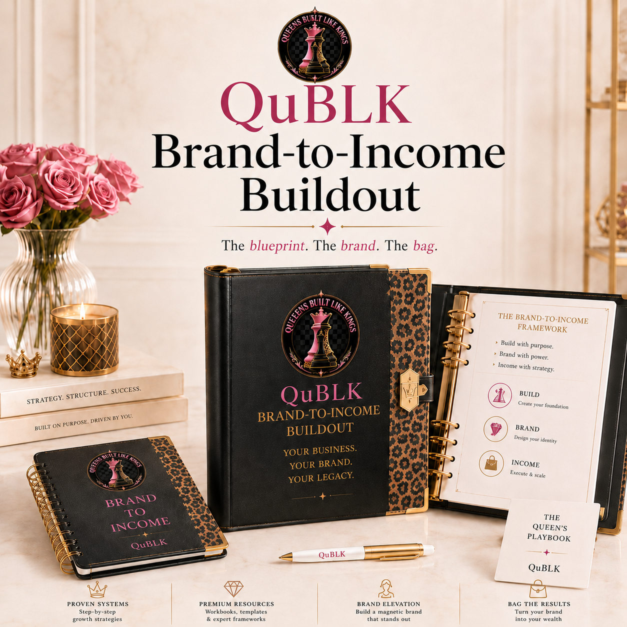 QuBLK BIB Buildout product mockup