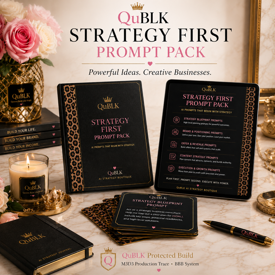 QuBLK Strategy First Prompt Pack
